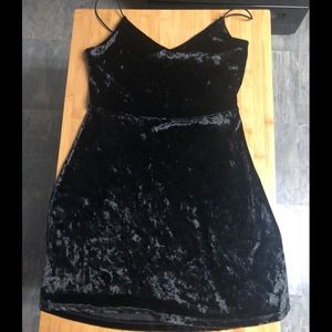 Black velvet dress